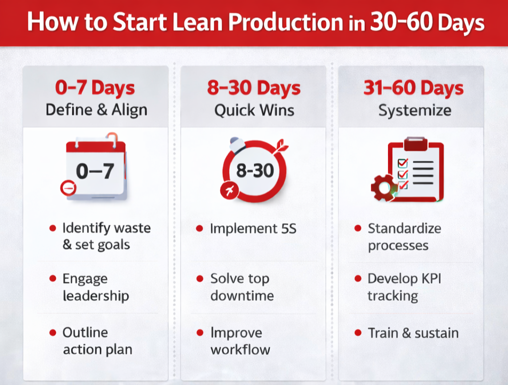 How to start lean production in 30-60 days